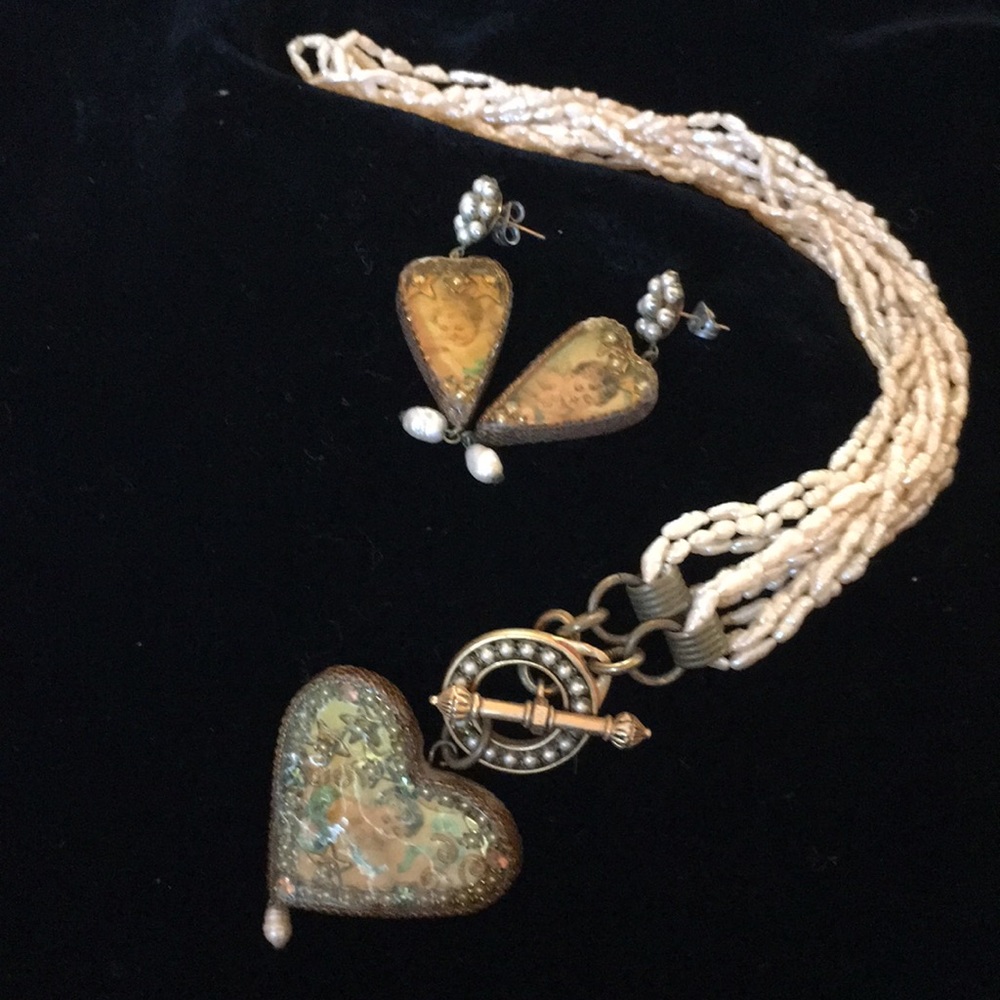 Maximal art vintage necklace and earring set